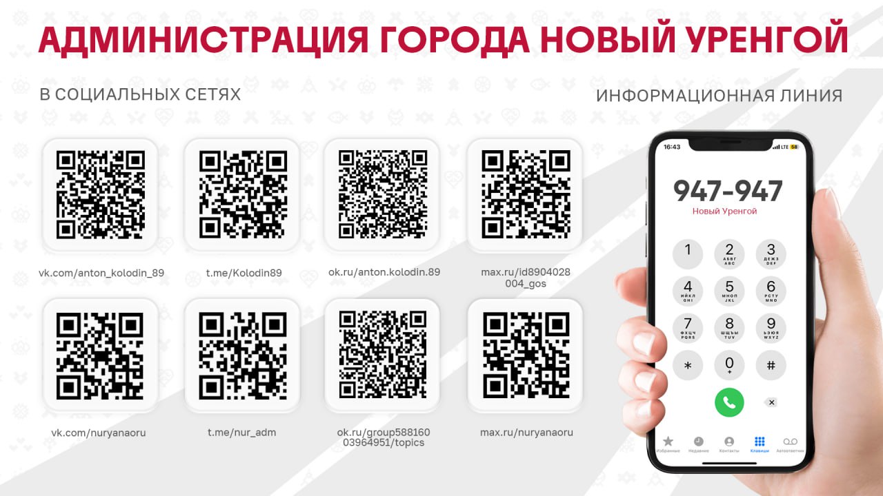 Напоминаем, в администрации города работает информационная линия 947-947