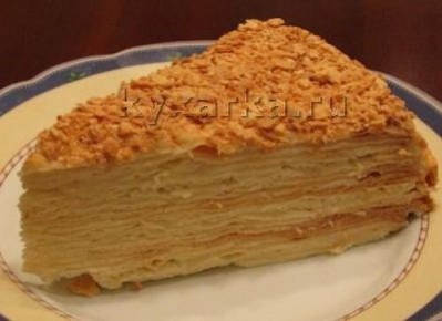 Торт «Наполеон» с пломбиром