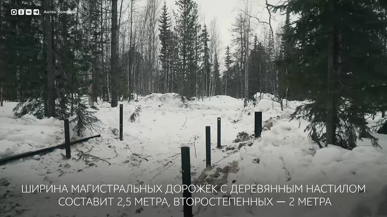 Антон Колодин: Вместе с коллегами посмотрели, как продвигаются работы по второй очереди благоустройства «Яха-парка»