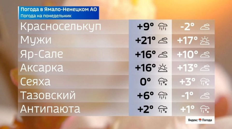 Погода 18 мая удивит ямальцев контрастами Погода 18 мая удивит ямальцев контрастами