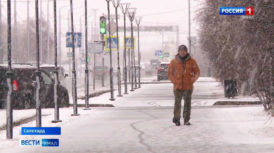 Зима решила взять реванш: когда салехардцы уже убрали пуховики, окружную столицу накрыл обильный снегопад Зима решила взять реванш: когда салехардцы уже убрали пуховики, окружную столицу накрыл обильный снегопад