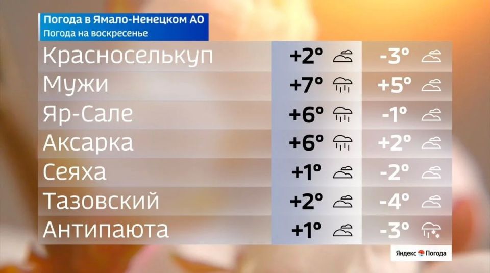Лето близко: какая погода ждет ямальцев 24 мая Лето близко: какая погода ждет ямальцев 24 мая