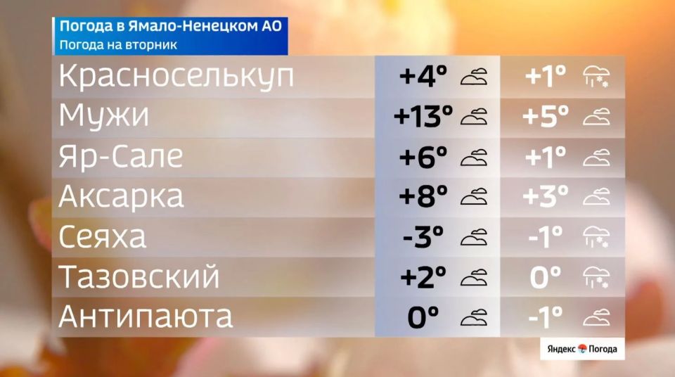 На юге Ямала 26 мая ожидается заметное потепление — воздух прогреется до +16 градусов На юге Ямала 26 мая ожидается заметное потепление — воздух прогреется до +16 градусов