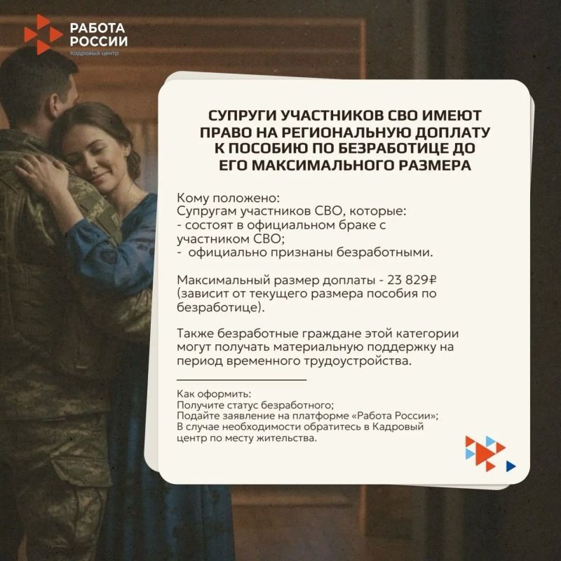 Информация о мерах поддержки в сфере трудоустройства для участников СВО Информация о мерах поддержки в сфере трудоустройства для участников СВО