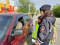 Госавтоинспекция Салехарда провела акцию «Водитель, будь внимателен вблизи пешеходного перехода и в жилой зоне!» совместно с воспитанниками детсада «Светлячок»