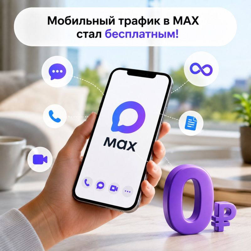 Мобильный интернет в МАХ теперь бесплатный