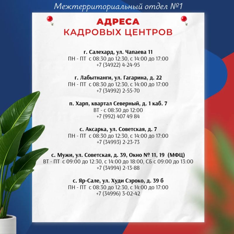 Ищете работу или хотите сменить профессию? Обращайтесь в Кадровые центры Ямала!