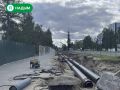 На улице Комсомольской меняют сети тепло- и водоснабжения