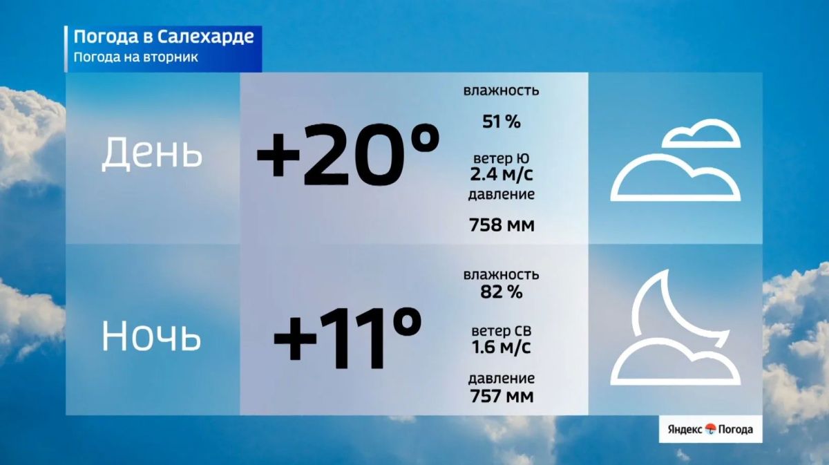 Где на Ямале 11 августа будет теплее всего Где на Ямале 11 августа будет теплее всего