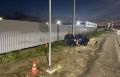 Квадроцикл без номеров влетел в электростолб
