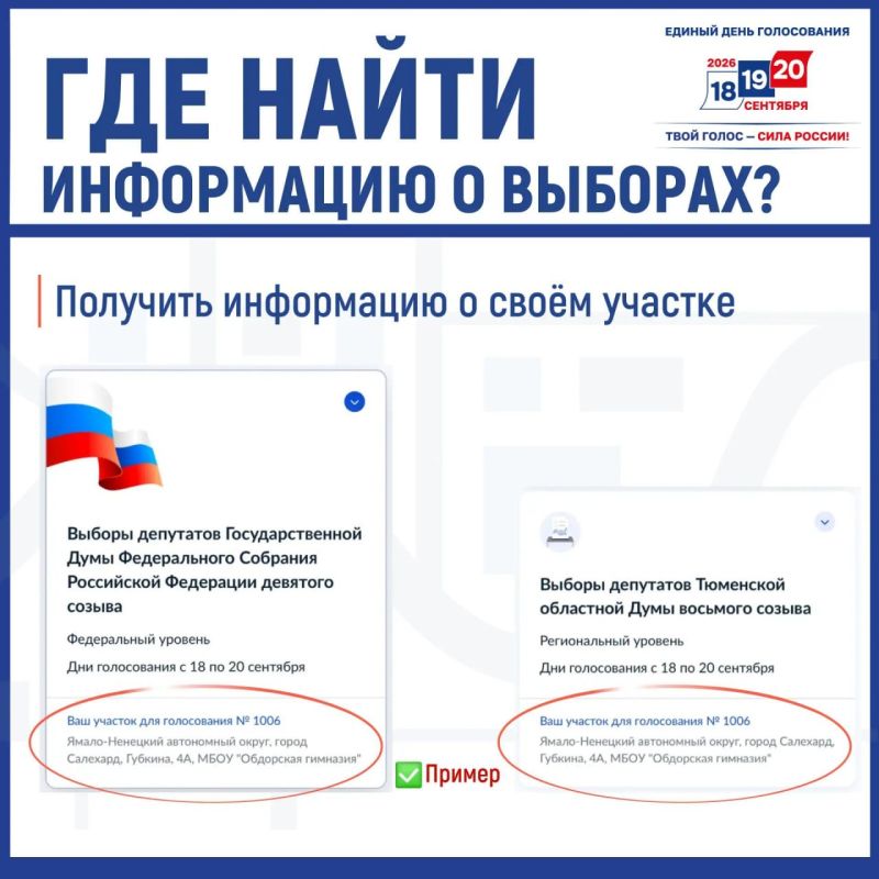 Единый день голосования пройдет на Ямале с 18 по 20 сентября Единый день голосования пройдет на Ямале с 18 по 20 сентября