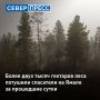За прошедшие сутки на территории ЯНАО ликвидировано четыре природных пожара на площади более двух тысяч гектаров