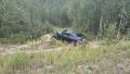 В Губкинском девушка на Мерсе вылетела в кювет