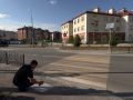 Сотрудники Госавтоинспекции Пуровского района приняли участие в акции по нанесению трафаретных напоминаний о безопасности на пешеходных зонах