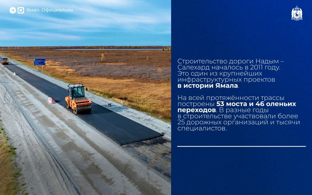 Дорога Надым – Салехард полностью заасфальтирована Дорога Надым – Салехард полностью заасфальтирована