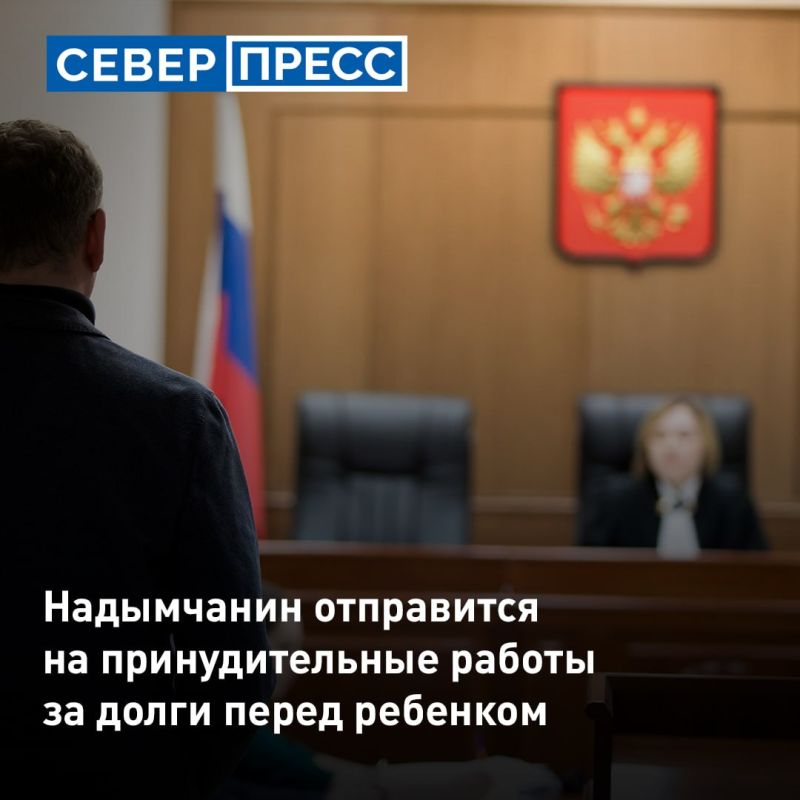 Суд в Надыме назначил местному жителю восемь месяцев принудительных работ за неуплату алиментов на несовершеннолетнего сына