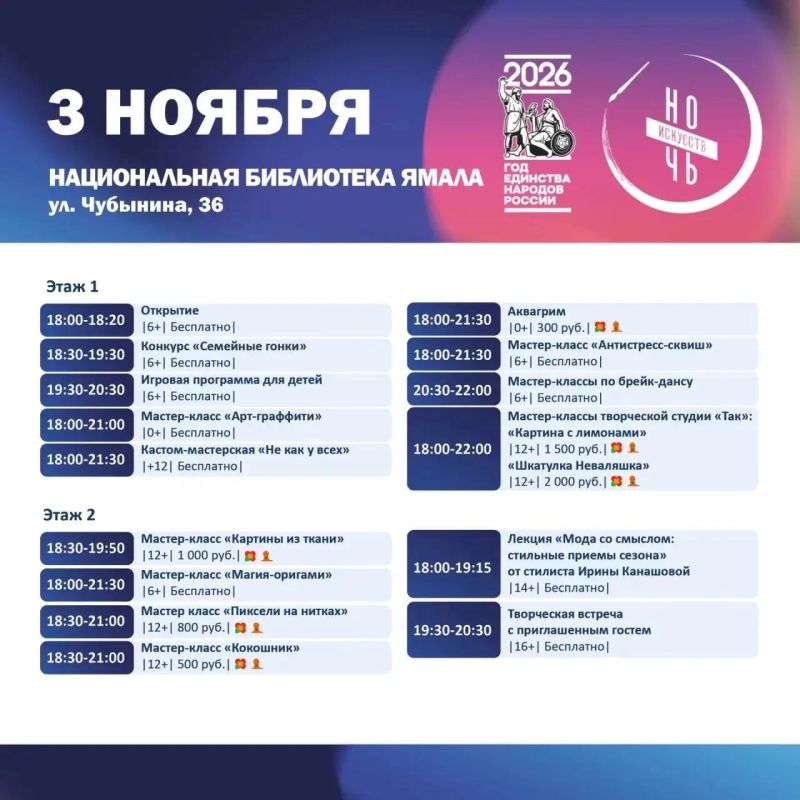 Госучреждения культуры Ямала приглашают северян на «Ночь искусств» Госучреждения культуры Ямала приглашают северян на «Ночь искусств»